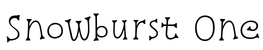 Snowburst One Font Image