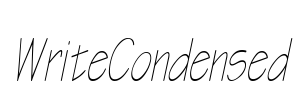 WriteCondensed Font Image