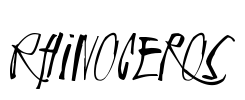 Rhinoceros Font Image