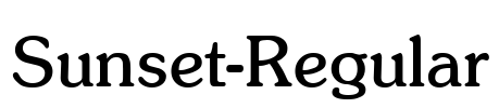 Sunset-Regular Font Image