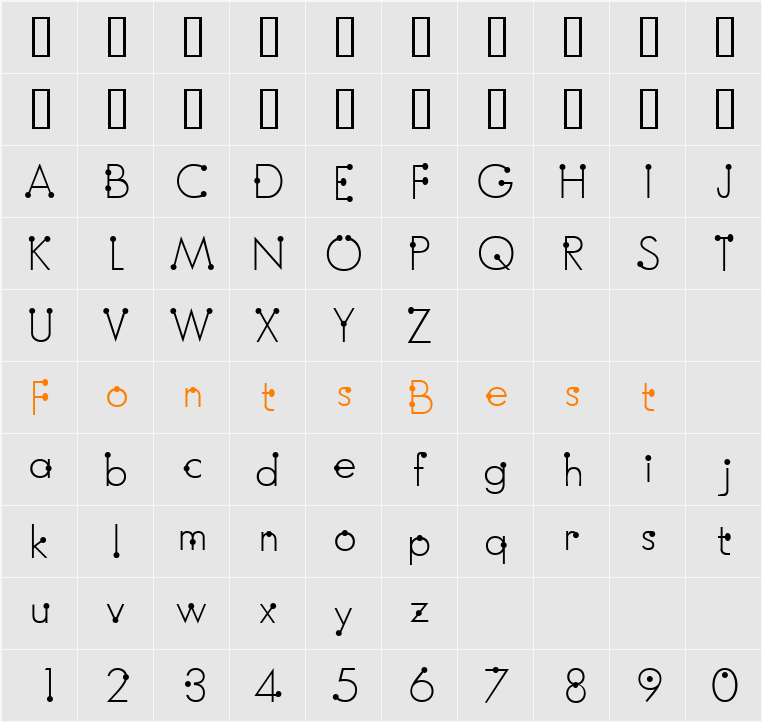 BoumBoum Character Map