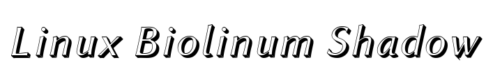 Linux Biolinum Shadow
