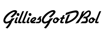 GilliesGotDBol Font Image