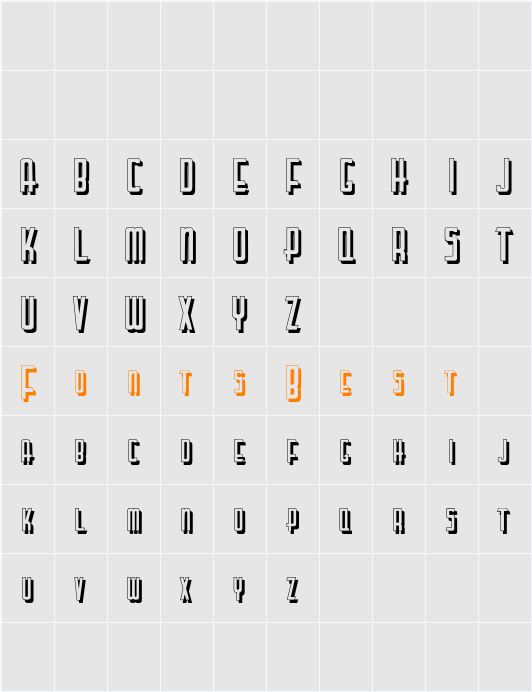 LetteringDecoShadow Character Map
