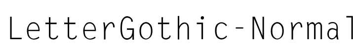 LetterGothic-Normal Font Image