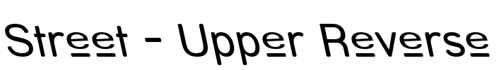 Street - Upper Reverse Font Image