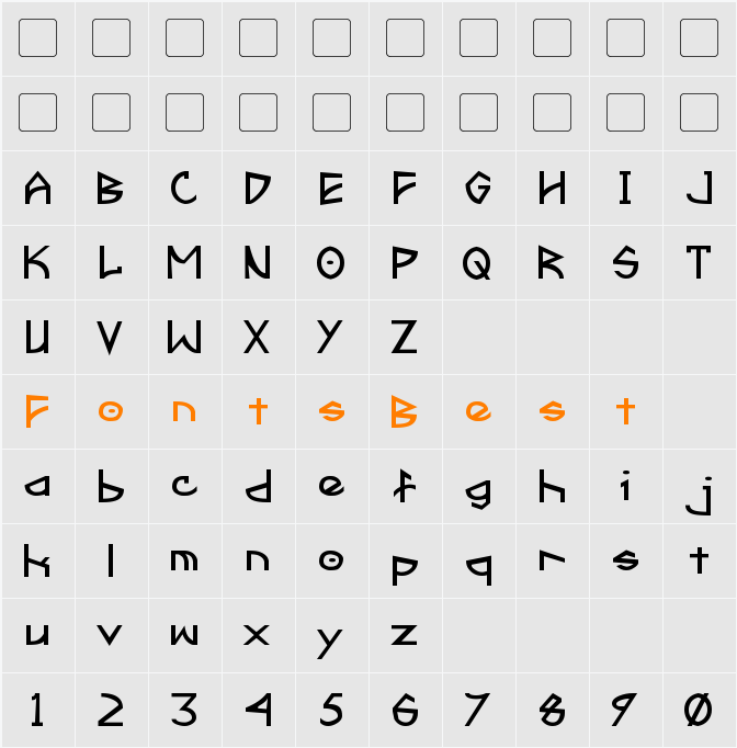 Fractyl Character Map