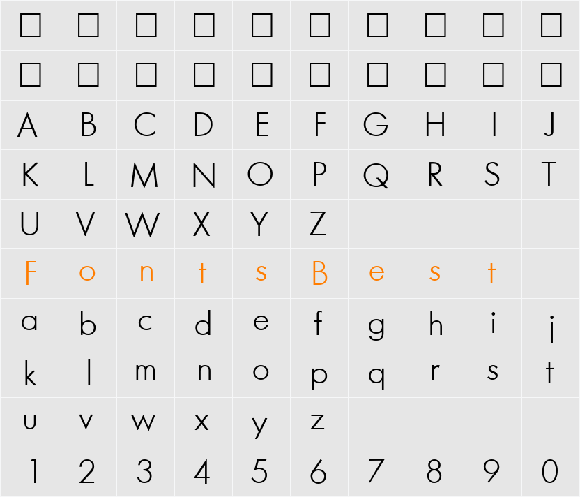 FunctionTwoLight Character Map