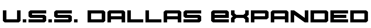 U.S.S. Dallas Expanded Font Image