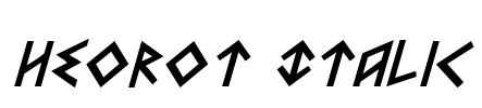 Heorot Italic Font Image