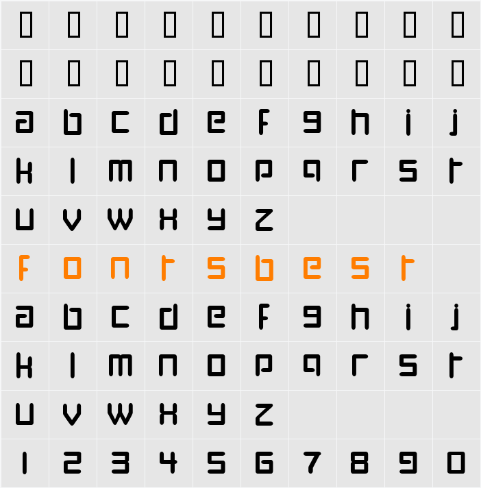 Digitalis Character Map