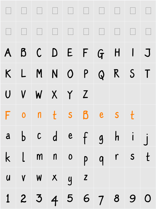 PT Script (Unreg.) Eclipse Character Map