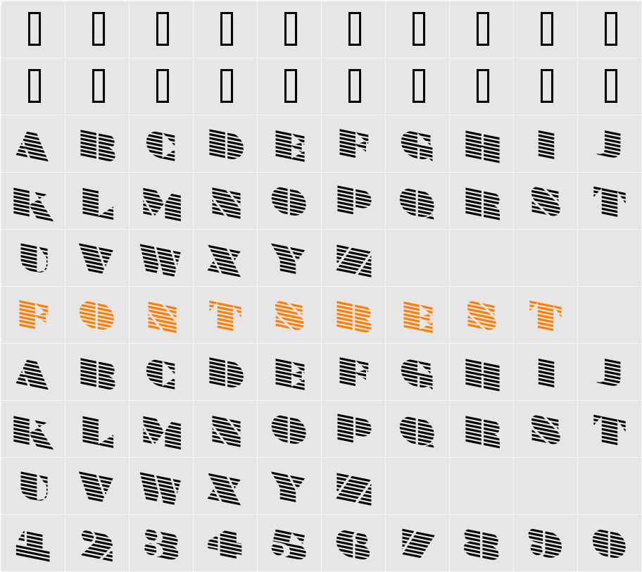 a_BraggaTitulMarDn Character Map