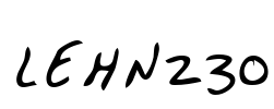 LEHN230 Font Image