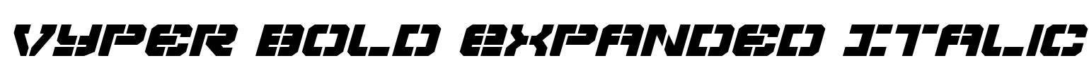 Vyper Bold Expanded Italic Font Image