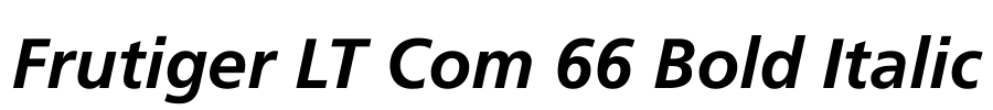 Frutiger LT Com 66 Bold Italic