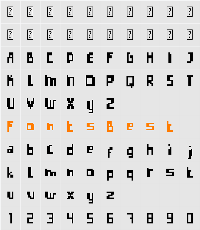 Errorize Character Map