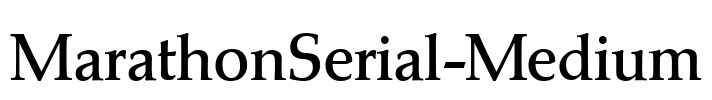 MarathonSerial-Medium Font Image