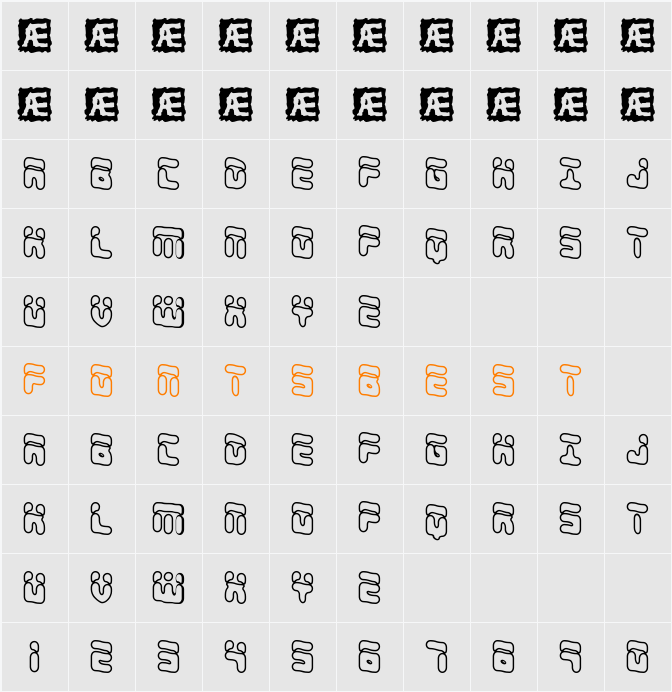 Foreshadow OL BRK Character Map