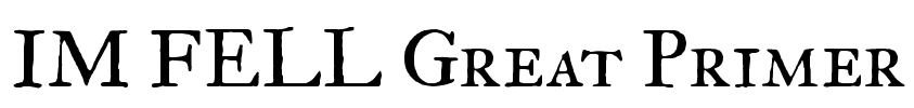 IM FELL Great Primer Font Image
