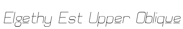 Elgethy Est Upper Oblique Font Image
