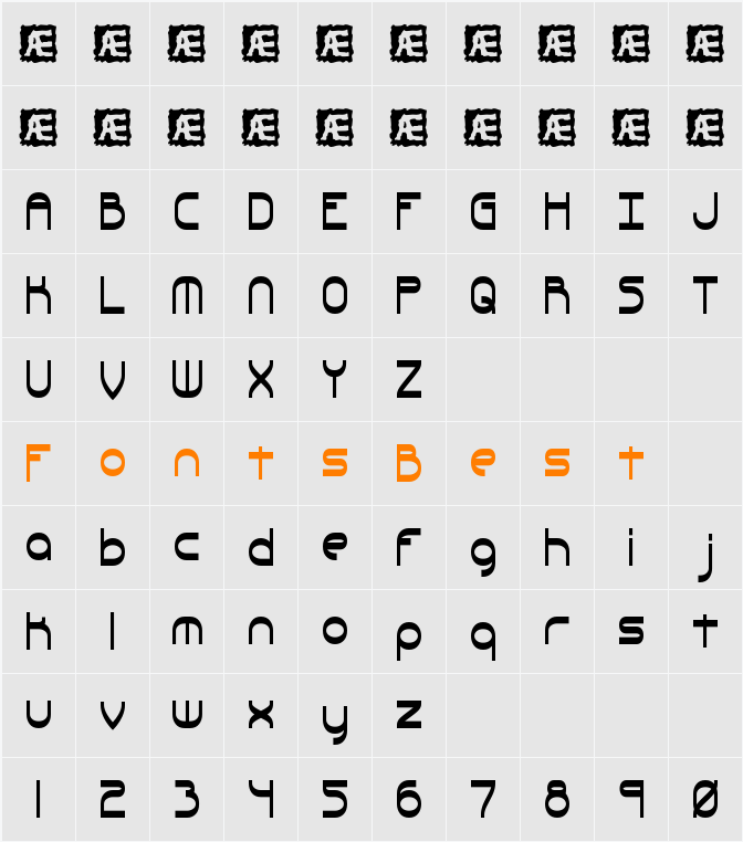 Quacksalver BRK Character Map