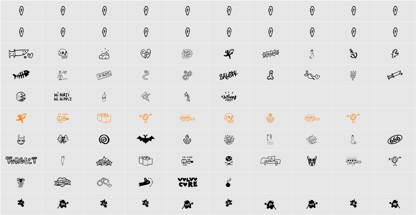 WC Slaasssch Classic Character Map