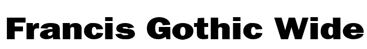 Francis Gothic Wide Font Image