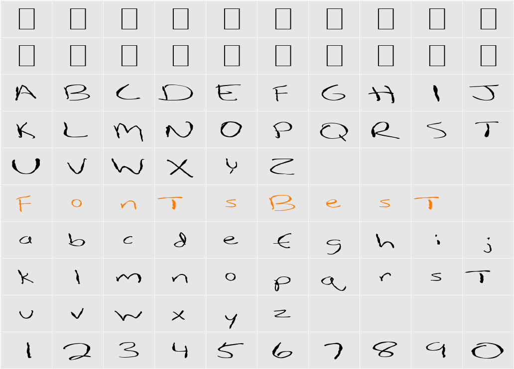 FZ HAND 12 MANGLED EX Character Map