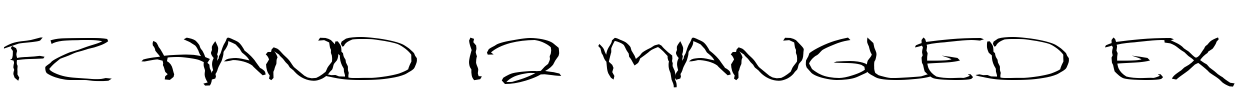 FZ HAND 12 MANGLED EX Font Image