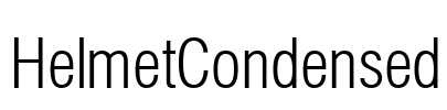 HelmetCondensed Font Image