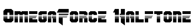 OmegaForce Halftone Font Image
