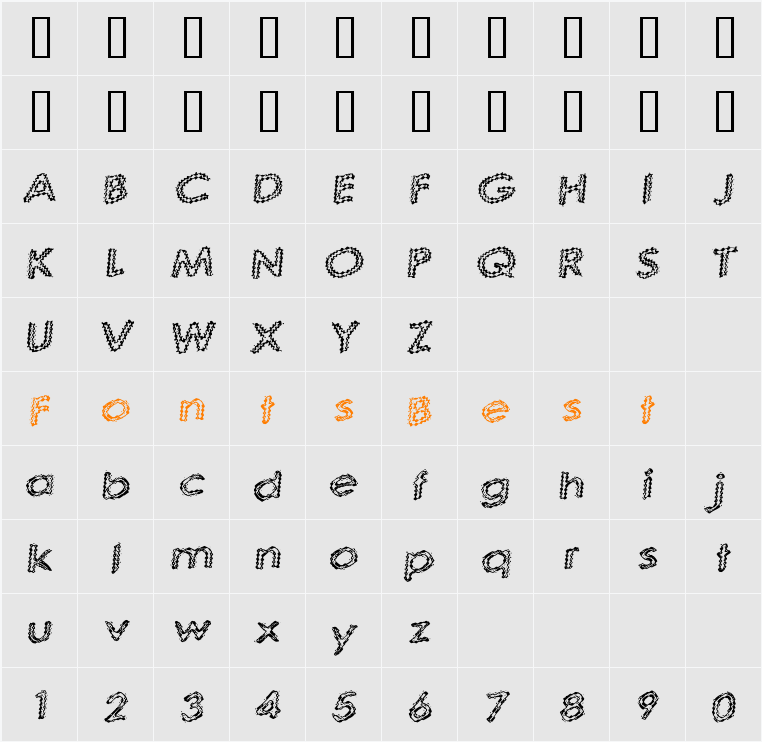 Quaverly G98 Character Map