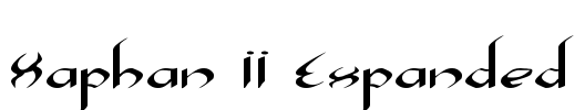 Xaphan II Expanded Font Image