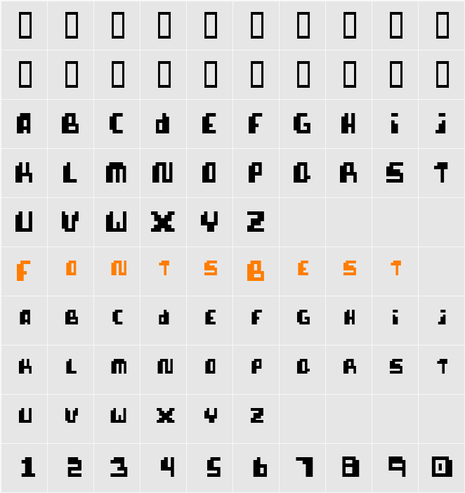 pixellife Character Map