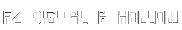 FZ DIGITAL 6 HOLLOW Font Image