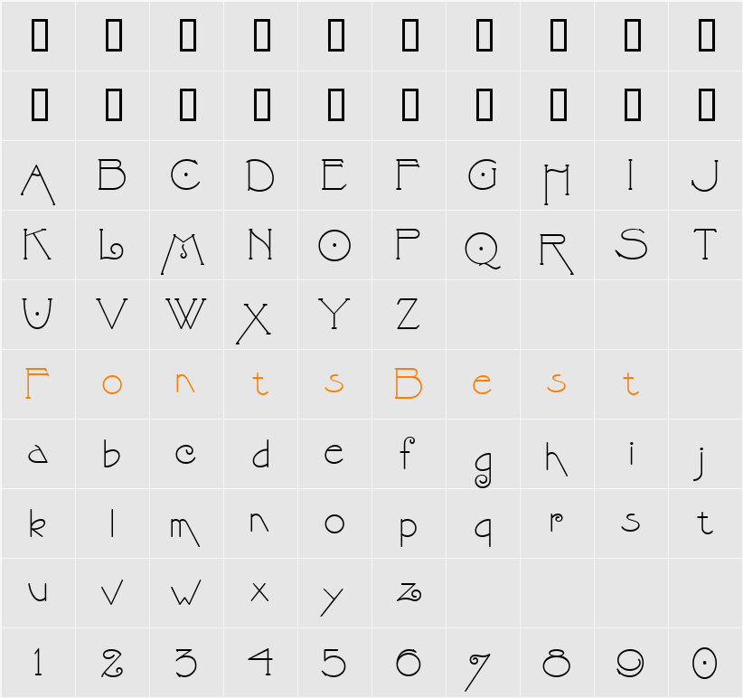 StrongsDraughtsman Character Map