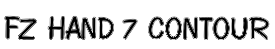 FZ HAND 7 CONTOUR Font Image
