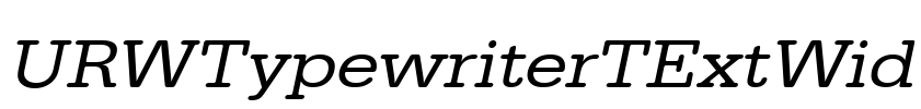 URWTypewriterTExtWid Font Image