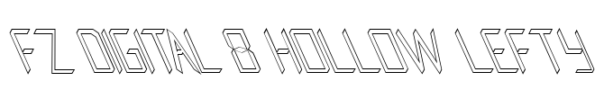 FZ DIGITAL 8 HOLLOW LEFTY Font Image