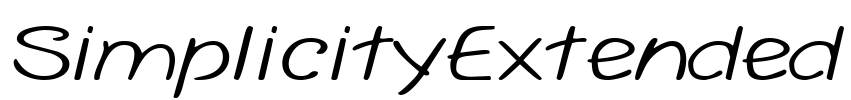 SimplicityExtended Font Image
