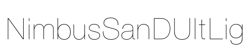 NimbusSanDUltLig Font Image