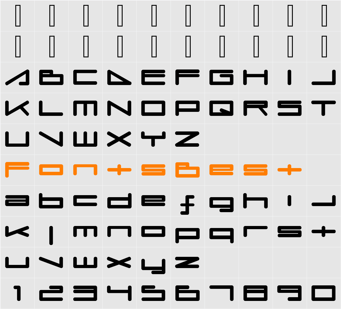 umopMedium Character Map