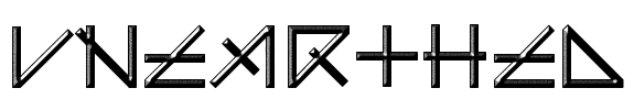 UNEARTHED Font Image