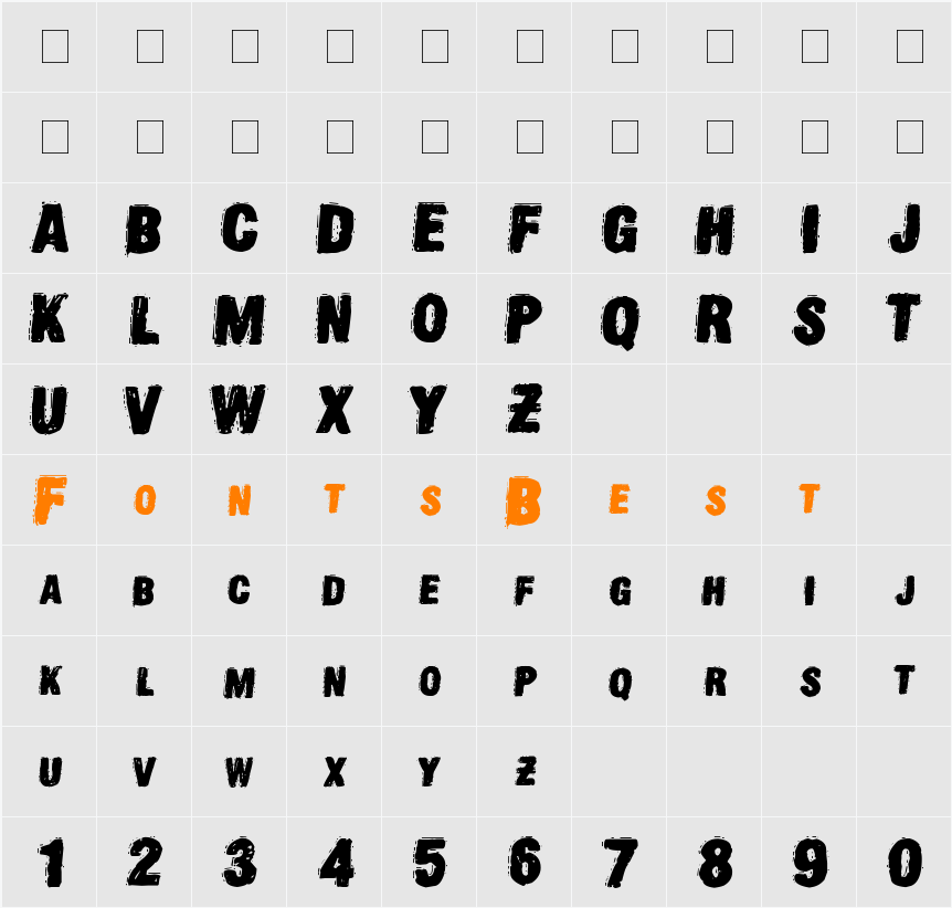OldPress DSG Character Map