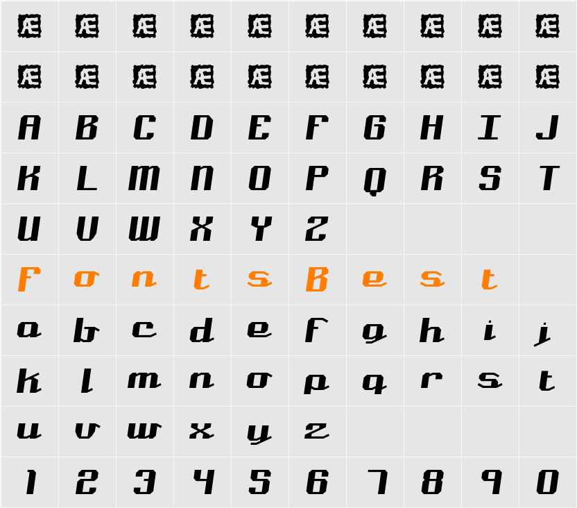 Nominal BRK Character Map