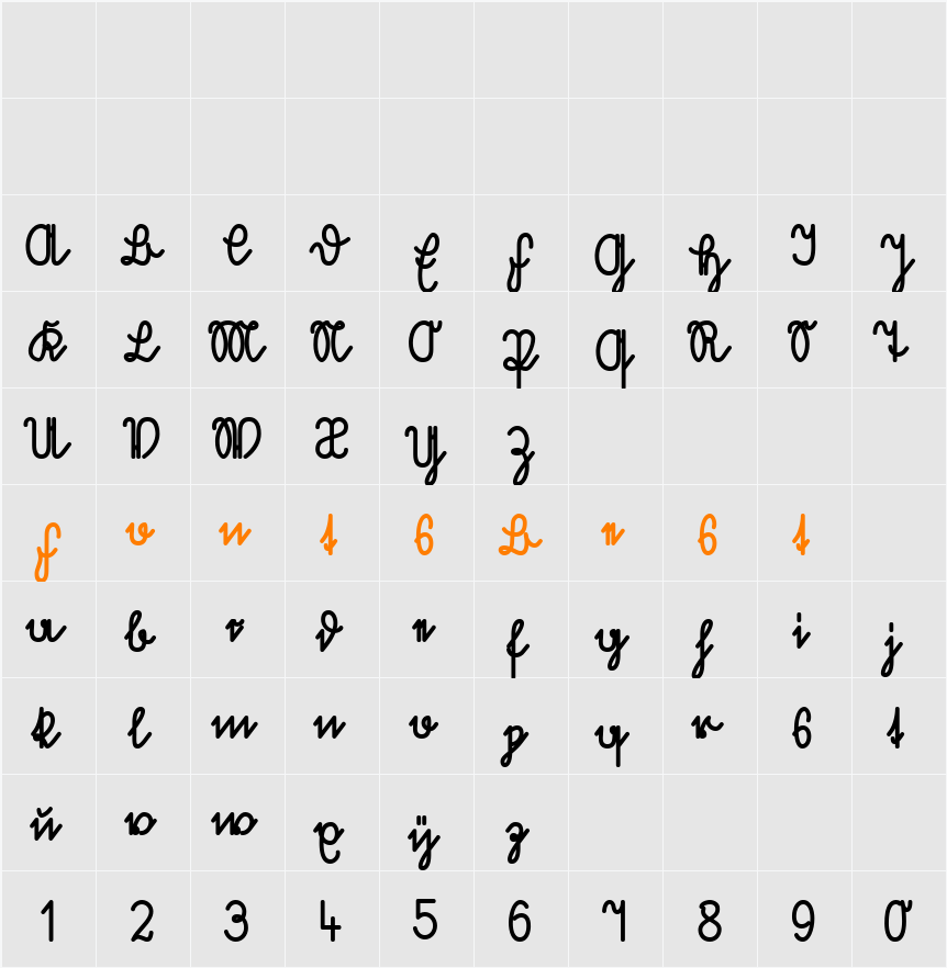 Volk Redis Character Map