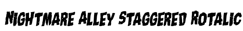 Nightmare Alley Staggered Rotalic Font Image