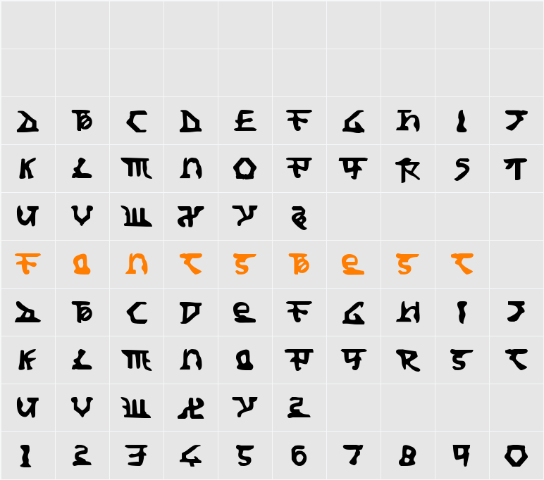 Homeworld Translator Character Map