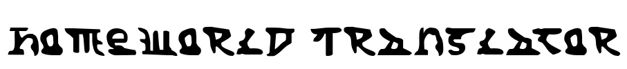 Homeworld Translator Font Image
